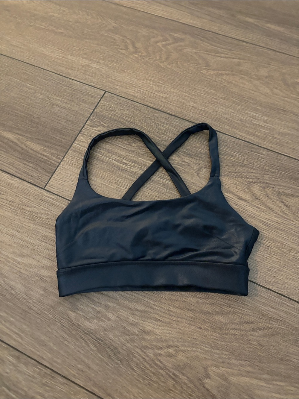 Carbon38 Black Cross-Back Sports Bralette